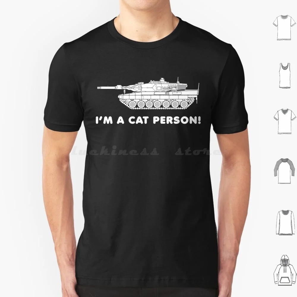 Just A Lover Of Steel Cats! Leopard Ii T Shirt Cotton Men Women DIY Print Cat Person Catperson Cat Lover Catlover Panzer