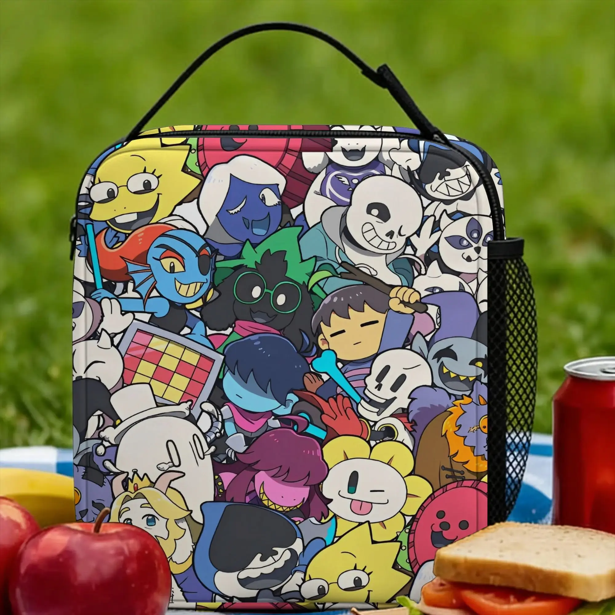Deltarunes Video Game Insulated Lunch Bag Large  Reusable Thermal Bag Tote Lunch Box College  Outdoor Men Women