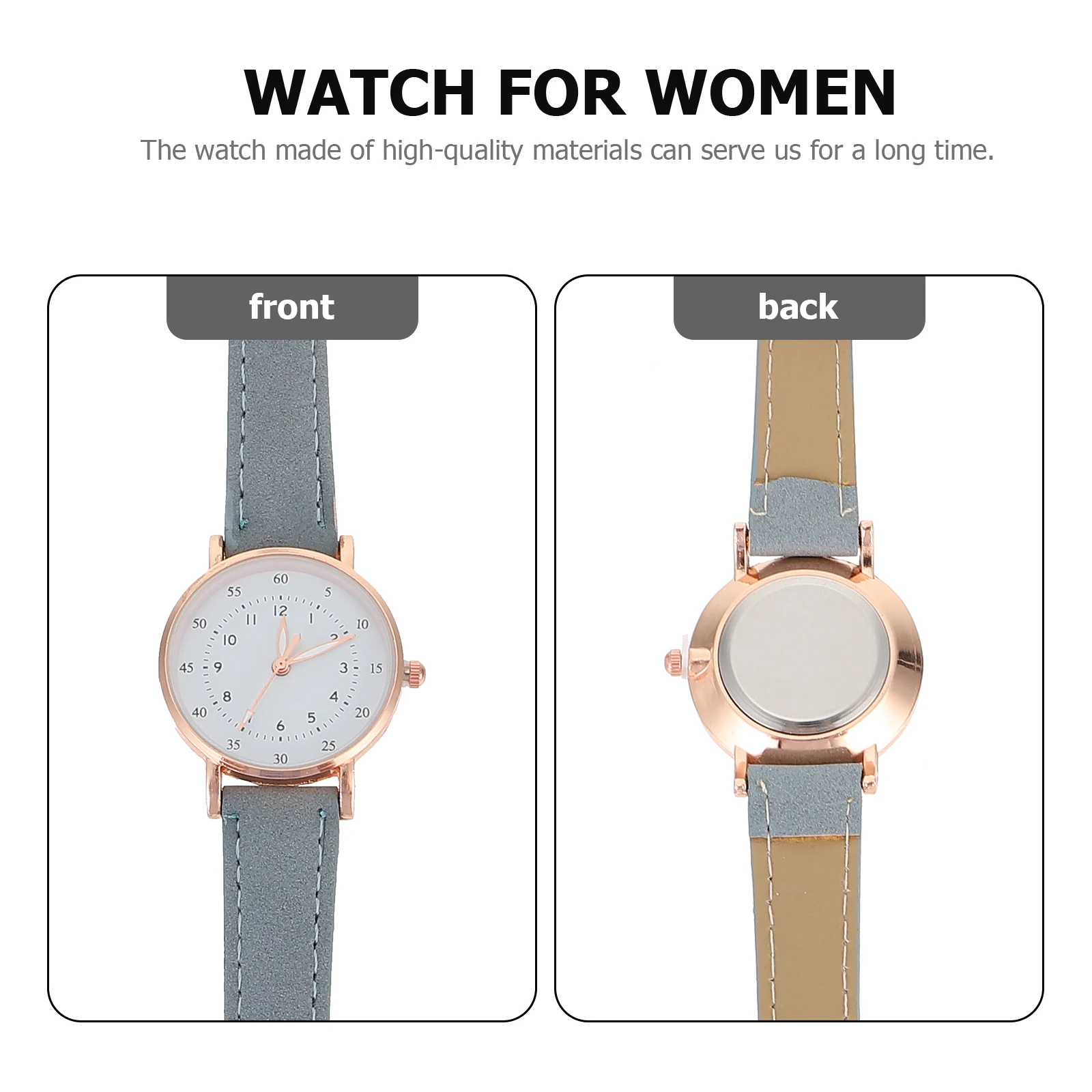 

Quartz Watch For Women Pu Strap Digital Display Casual Wristwatch Adjustable Lady Business Leisure Timepiece