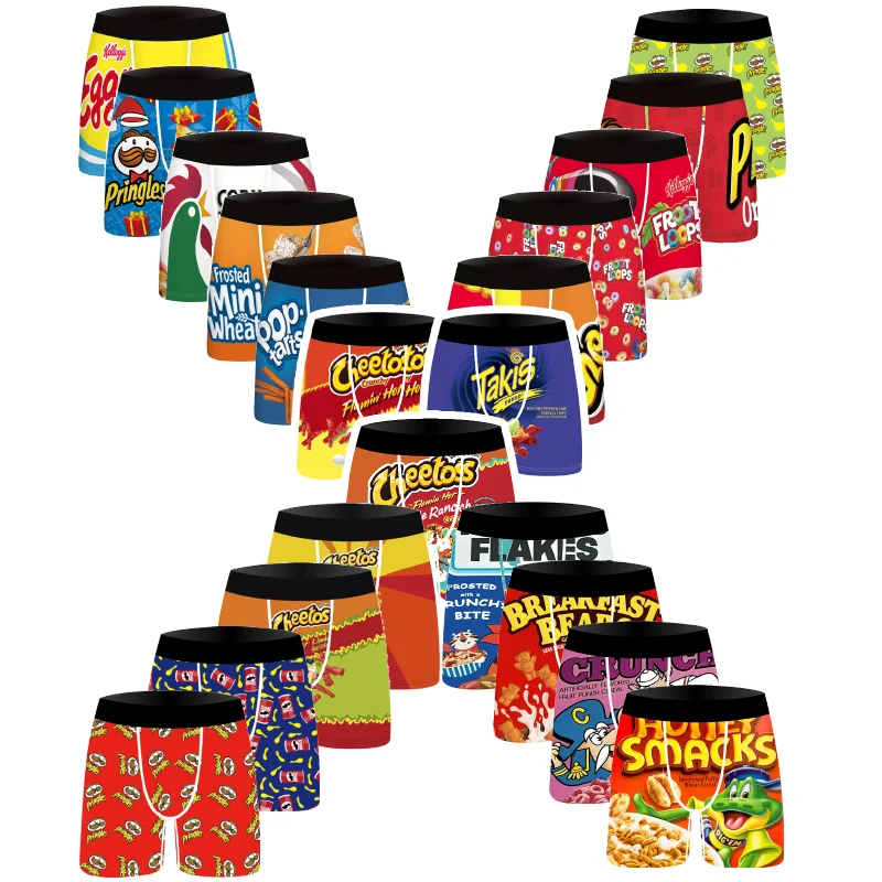 3-Pack Fashionable Men's Boxer Shorts, Comfortable, Soft, Fashionable, Printed, Casual and Versatile Men's Underwear