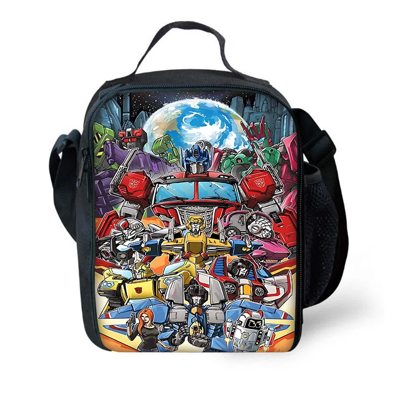 Anime G1 Auto Roboter Kind große Kapazität Tasche für Jungen T-Transformatoren Mädchen Student Outdoor Picknick wieder verwendbare Wärme kühler Lunchbox