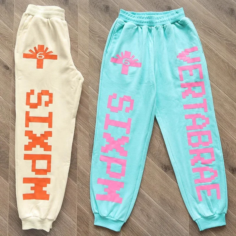 Wintertime Vertabrae Sweatpants Three-dimensional Letter Printed Hip Hop Street Man Woman Loose VERT Casual Pants