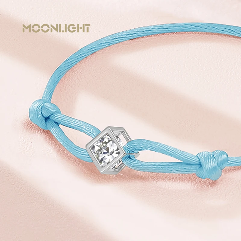 MOONLIGHTClassic Design Cube Zircon Adjustable Bracelet for Women Trendy Bangle Female Jewelry Gift Couple Accessories Wholesale