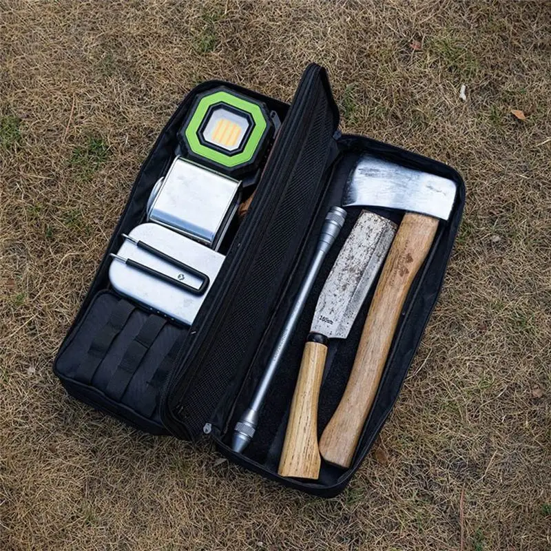 CAMPINGMOON بقاء حقيبة تخزين من القماش سحاب عازل للماء BK-40 لأوتاد الخيمة في الهواء الطلق المحمولة التخييم-AA85