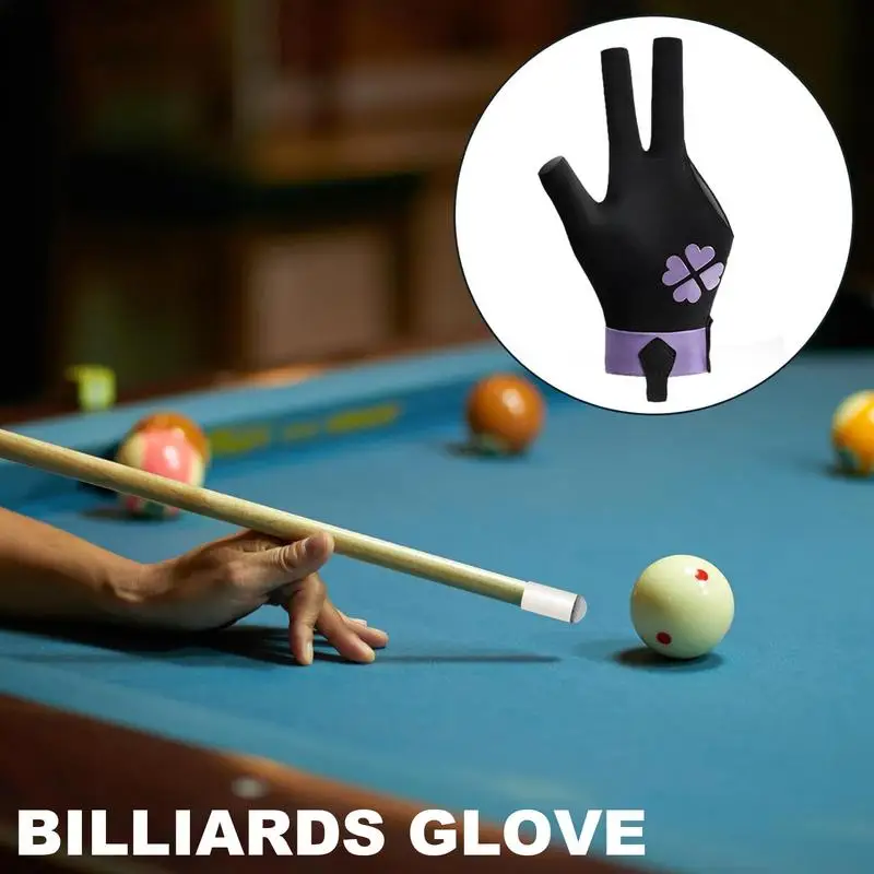 Billiards Gloves For Women Three-Finger Billiard Gloves Cue Sport And Pool Gloves Anti-Slip Grip Breathable Billiard Shooter