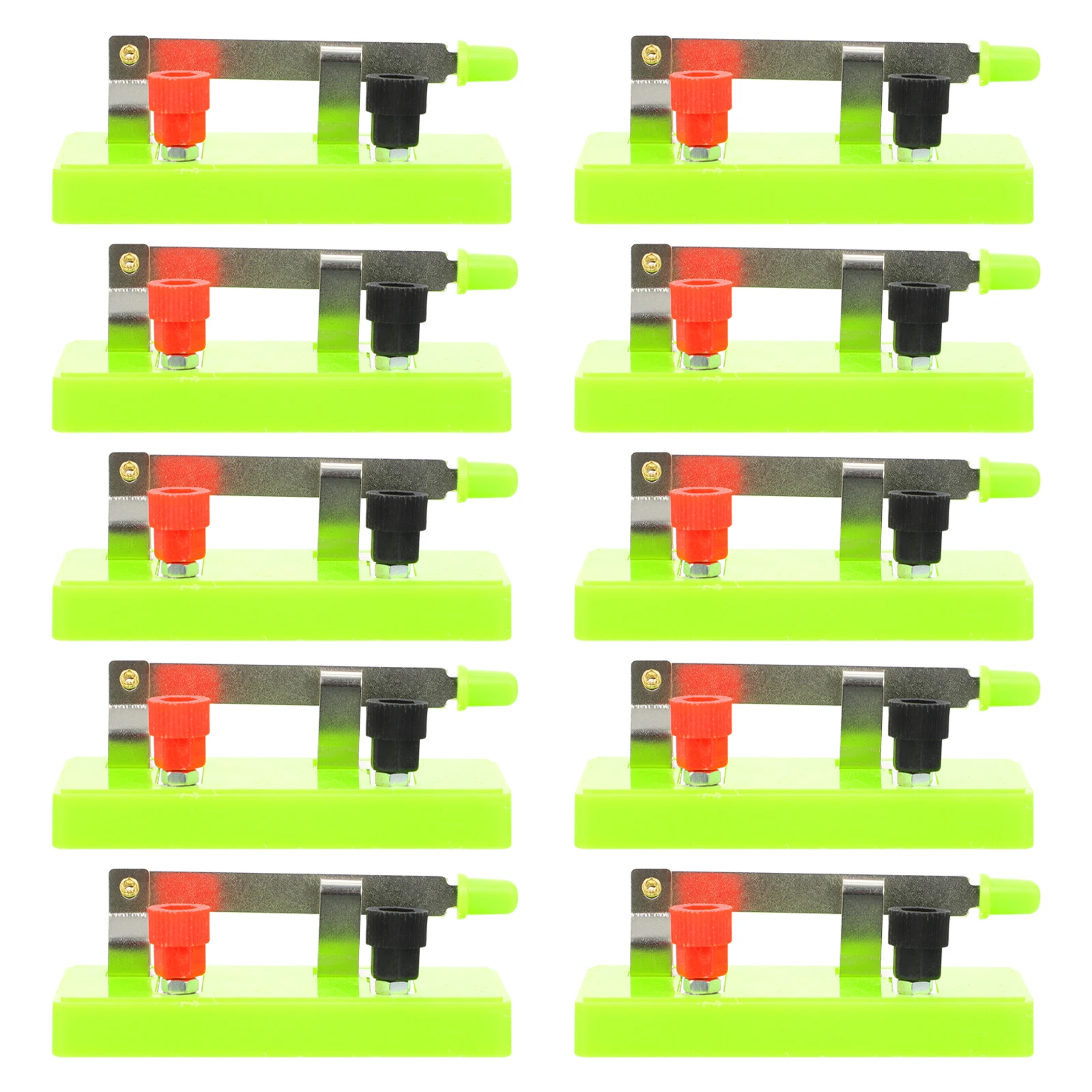 

10pcs Single Pole Switch Lightweight Educational Tools Physics Lab Equipment SPST Switch Plastic Copper Building Models