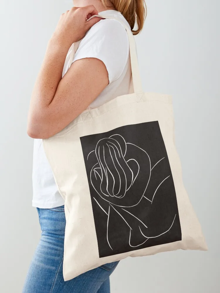 COUPLE EMBRACING : Vintage Matisse Silhouette Painting Print Tote Bag supermarket folding bag Shopping bags hand bag handbag