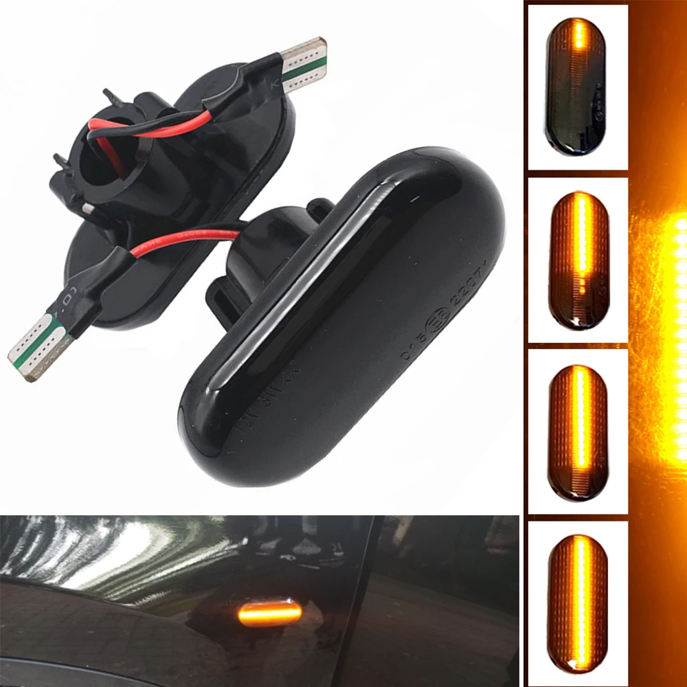 2PCS Led Dynamic For Renault Clio 1 2 KANGOO MEGANE ESPACE TWINGO MASTER Side Marker Turn Signal Light