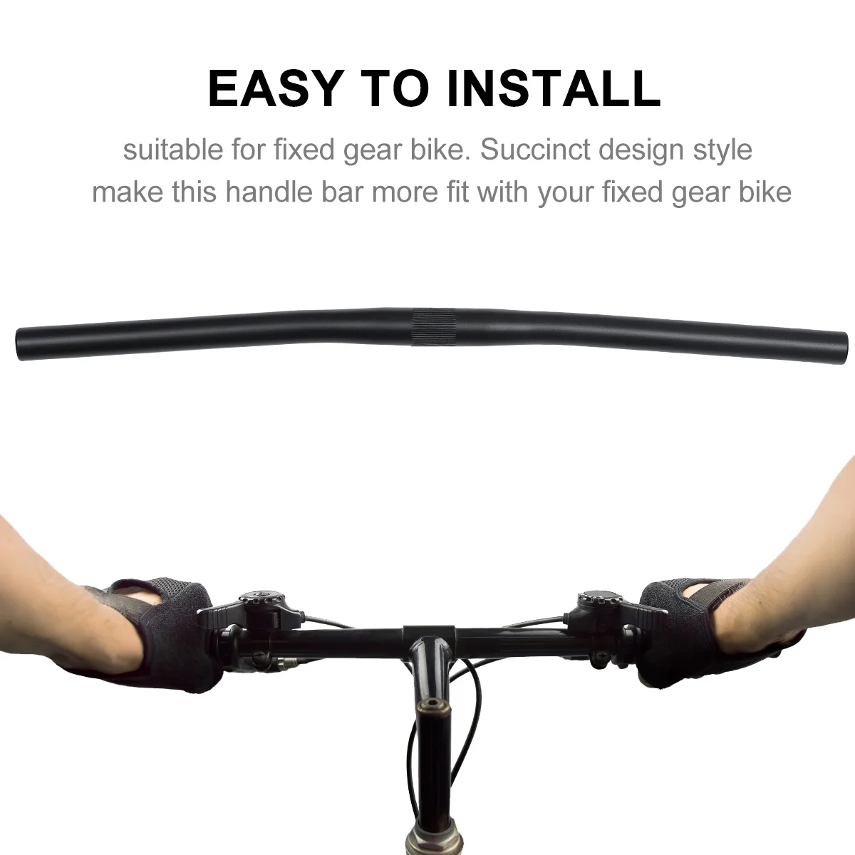 

25.4mm Aluminum Alloy Handlebar Lightweight Strong Straight Bar for Fixed Gear Bikes Urban Ride Bike Straight Bar