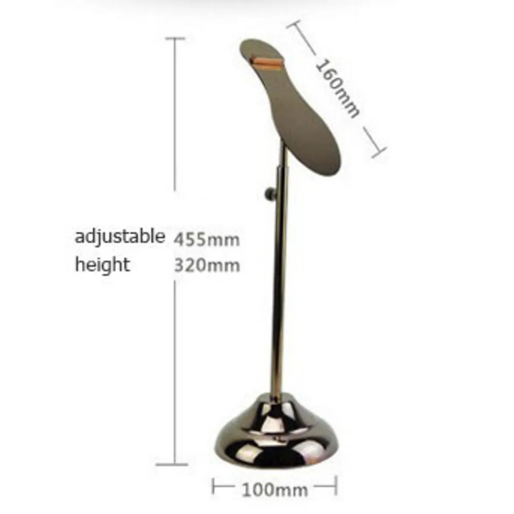 Titanium Gold Shoe Display Stand Metal Shoe Riser Stand Shoe Stand Sandal Riser Sandal Display