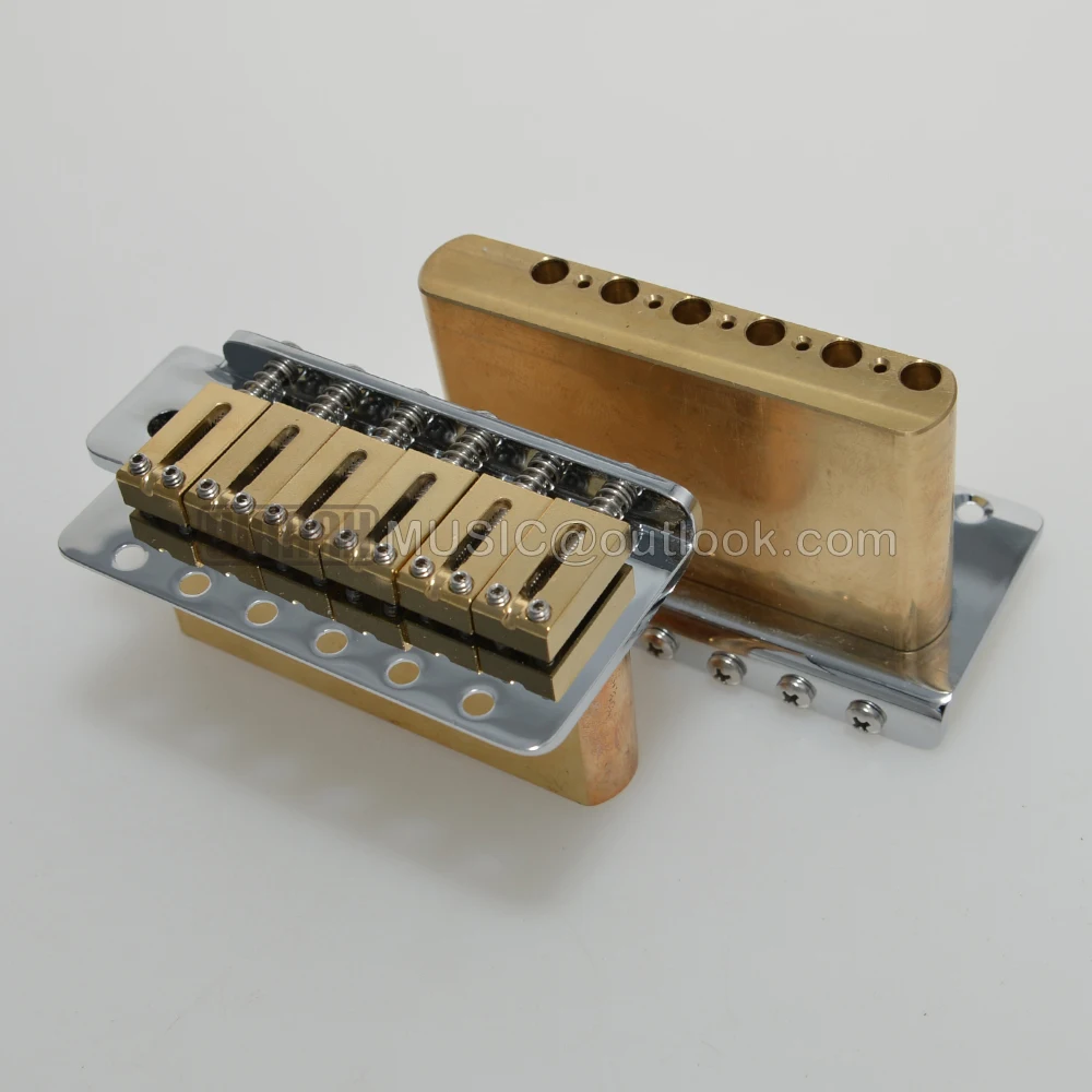 Guitar Tremolo Bridge 36mm 42mm Brass Saddle Stainless Steel Plate Finishing For ST Guitar CNC Machined