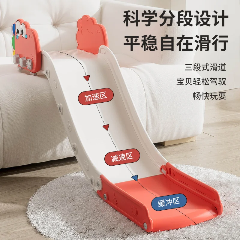 Zjeżdżalnia dla dzieci do wnętrz, plastikowa zabawka dla maluchów, plac zabaw do domu i przedszkola, dom z zjeżdżalnią, łóżko, sofa, schody, zabawka.