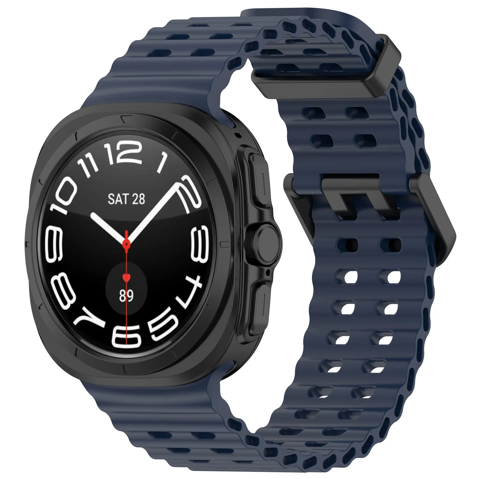 Correa de silicona Original para Samsung Watch Ultra LTE, pulsera deportiva sin huecos, correa de reloj de 47mm