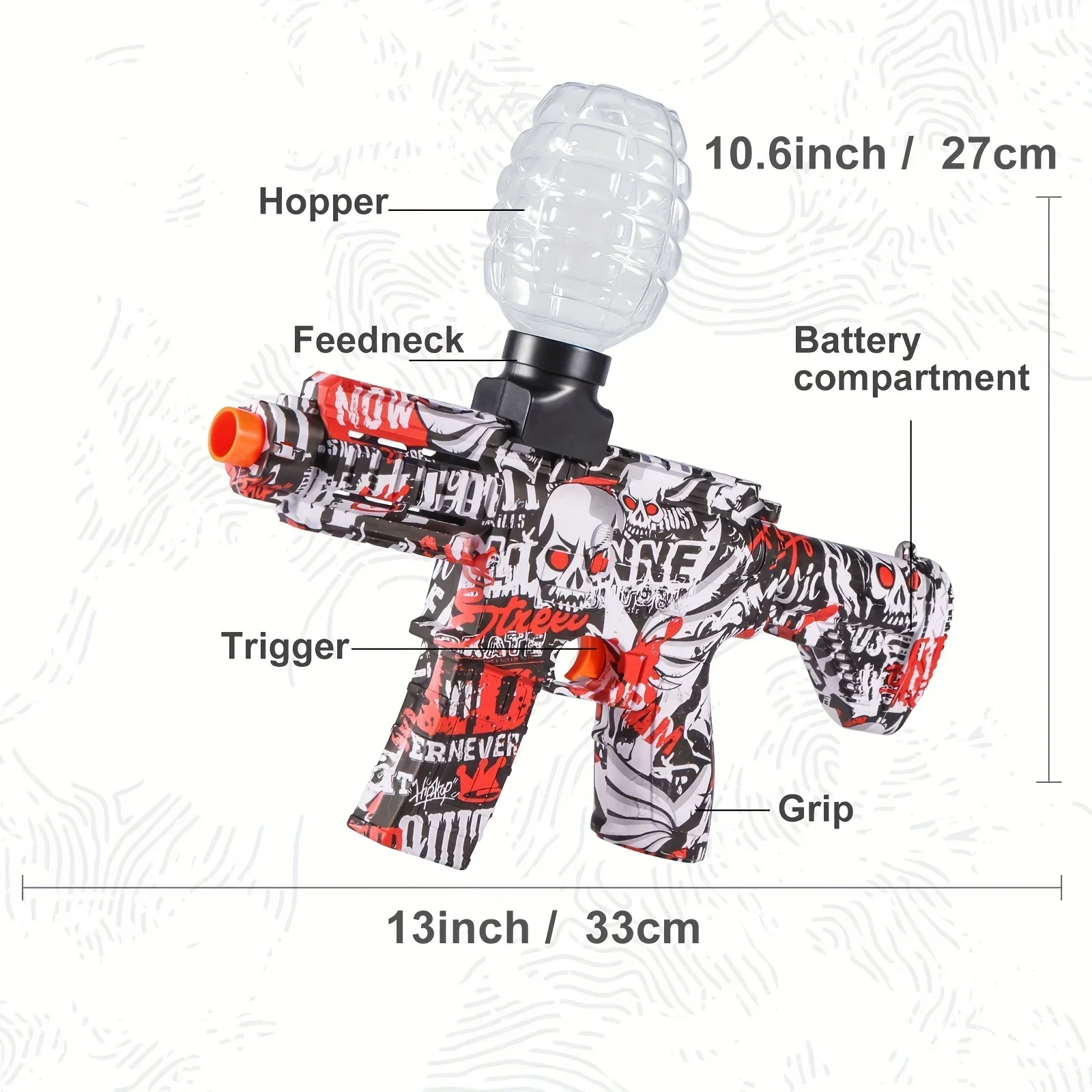 Jogo ao ar livre arma elétrica brinquedo contínuo automático bala de água airsoft armas pistola splatter arma cs armas de brinquedo para adultos crianças
