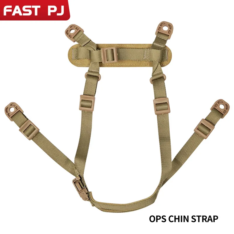 MICH ACH AF PASGT M88 Helmet Modification Four-Point Shock Absorption System Chin Strap for Helmet Support