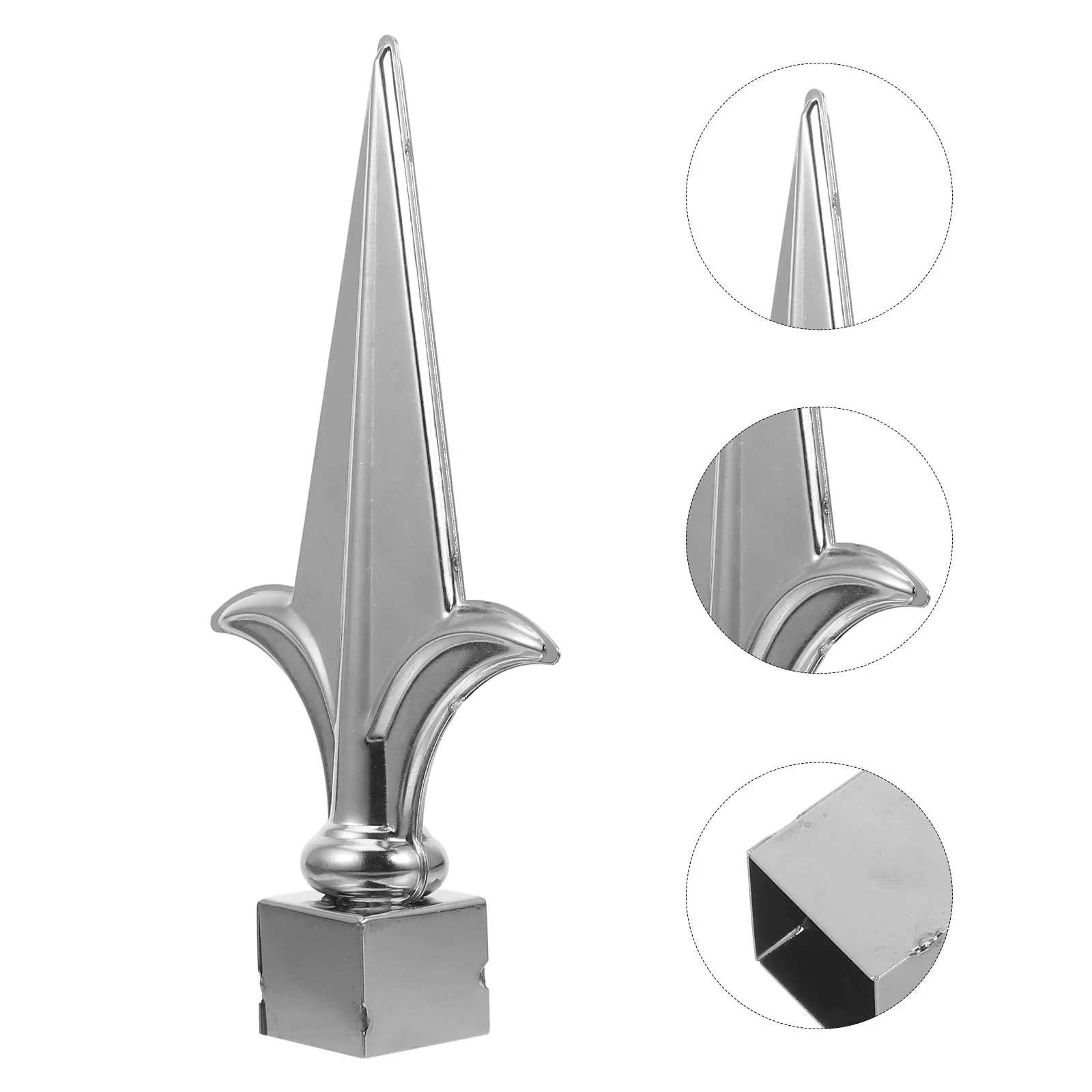2Pcs Trident Spear Fence Finials Metal Decorative Fence Topper for Garden Yard Outdoor Iron Angled Finials for Metal Fences