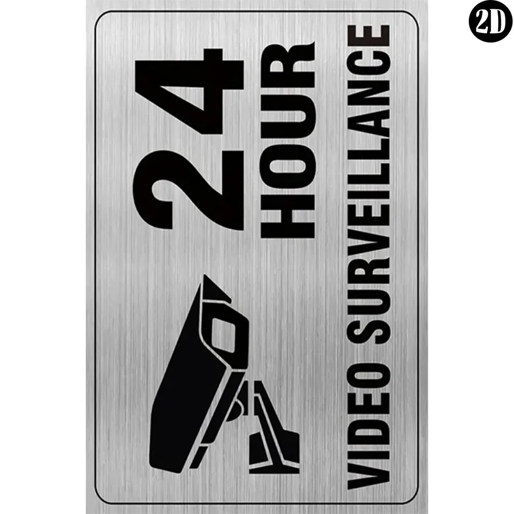24 Hour Video Surveillance Metal Sign Warning Tin Plaque for Private Property view 5