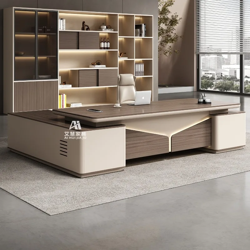 Display Aesthetic Office Desk Executive Standing Wooden Study Modern Office Desk Computer Decoration Tavolino Home Furniture