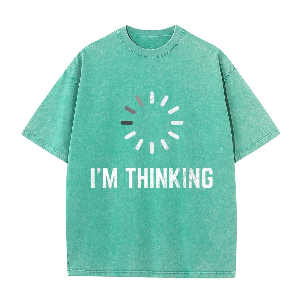 I'm Thinking for Geeks Nerds Programmers Funny T-Shirt Small 캐릭터 Novità In Top E Magliette Koszulki Męskie Soft 100 Cotton Tee