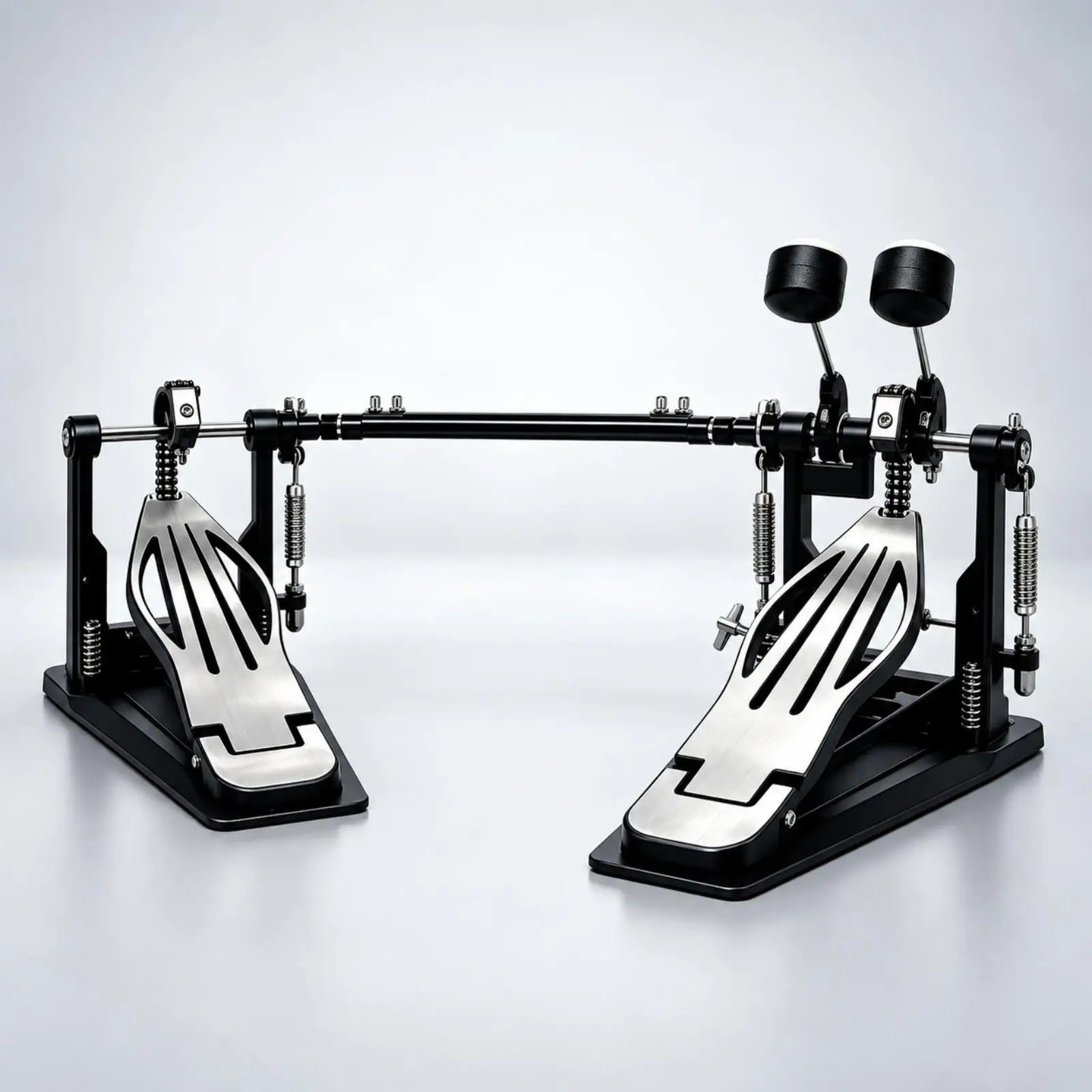 Smooth Action Double Kick Drum Pedal with Linked Footboard Layout and Custom Tension for Electronic Acoustic Drums