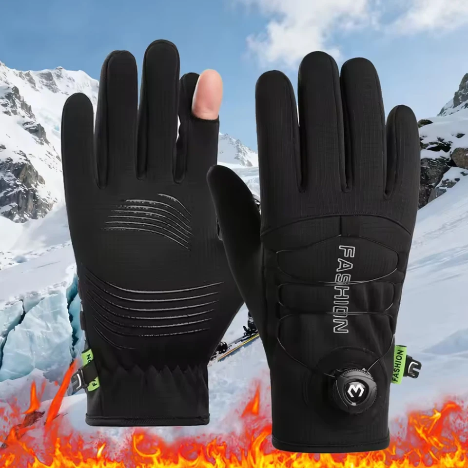 

GTUBIKE зимние теплые перчатки для мужчин и женщин, утолщенные ветрозащитные и водонепроницаемые спортивные перчатки с сенсорным экраном, лыжные велосипедные перчатки, перчатки MTB