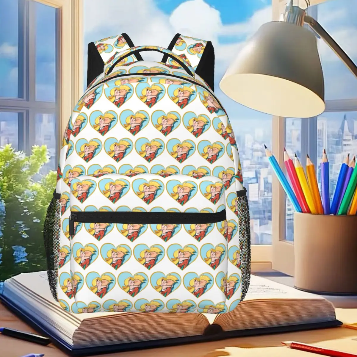 Hey Arnold Helga Pataki Cartoon-Rucksack für Studenten, Jungen und Mädchen, Büchertasche, Kinder, Schultasche, Laptop-Umhängetaschen für Männer und Frauen