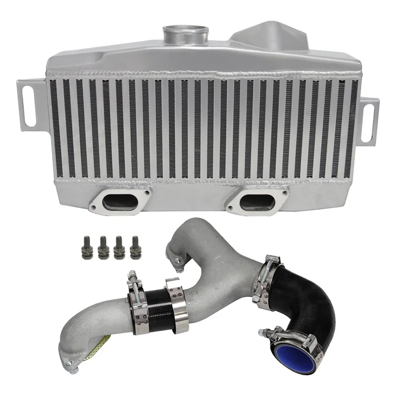 Top Mount Intercooler Kit Y Pipe Fits For  Subaru WRX STI EJ257 EJ255 2.5L +Screws 08+  Black/Blue/Red