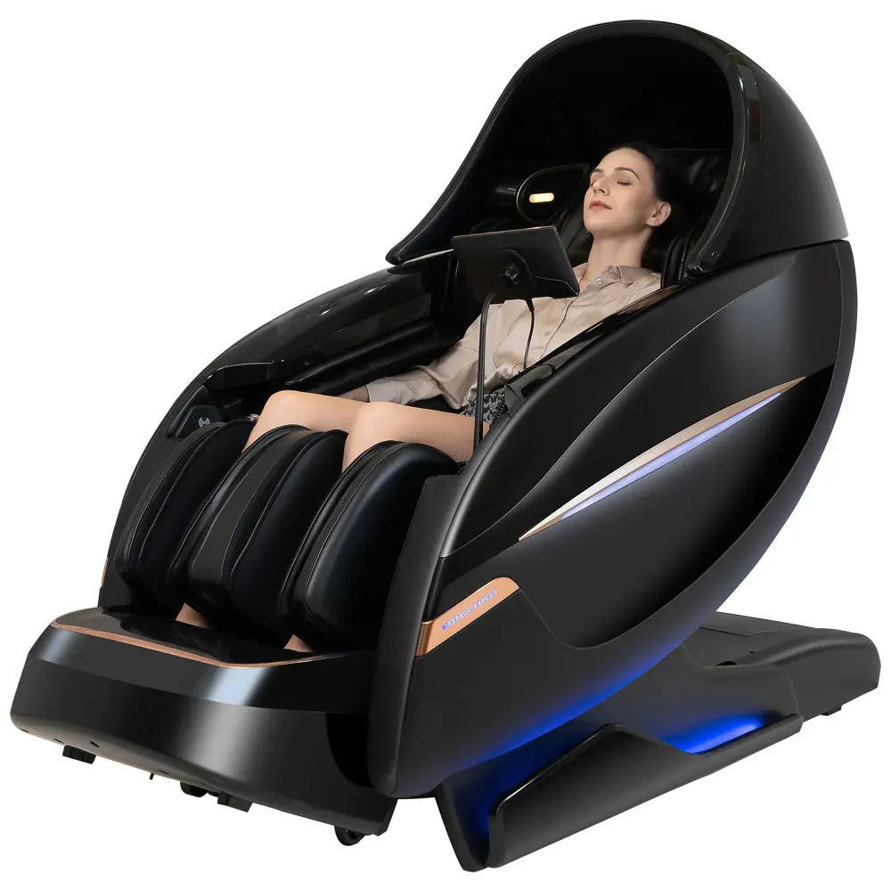 luxury new products hot selling models 4d pu leather full body massage chair heating zero gravity