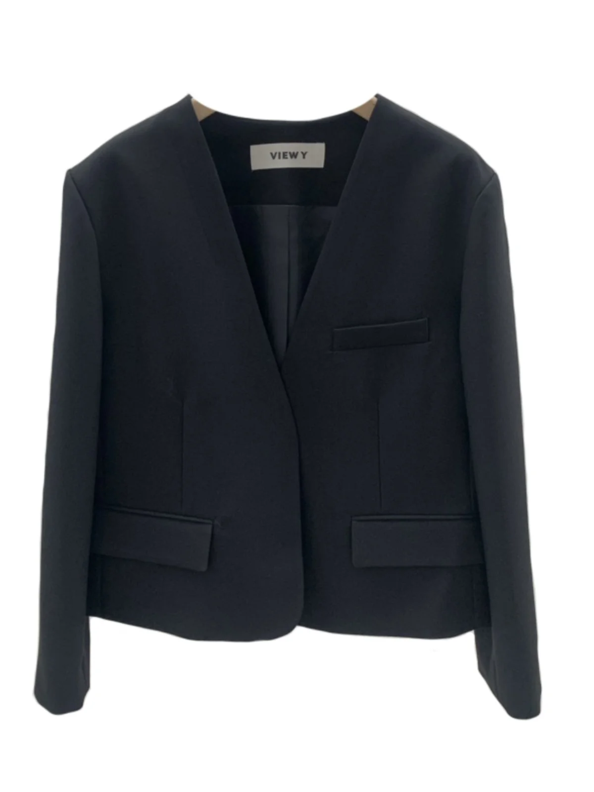 Imagem -05 - Superaen-sobretudo de Terno Curto Feminino Moda Coreana Fivela com Decote em v Blazer Cortado Novo Primavera 2023