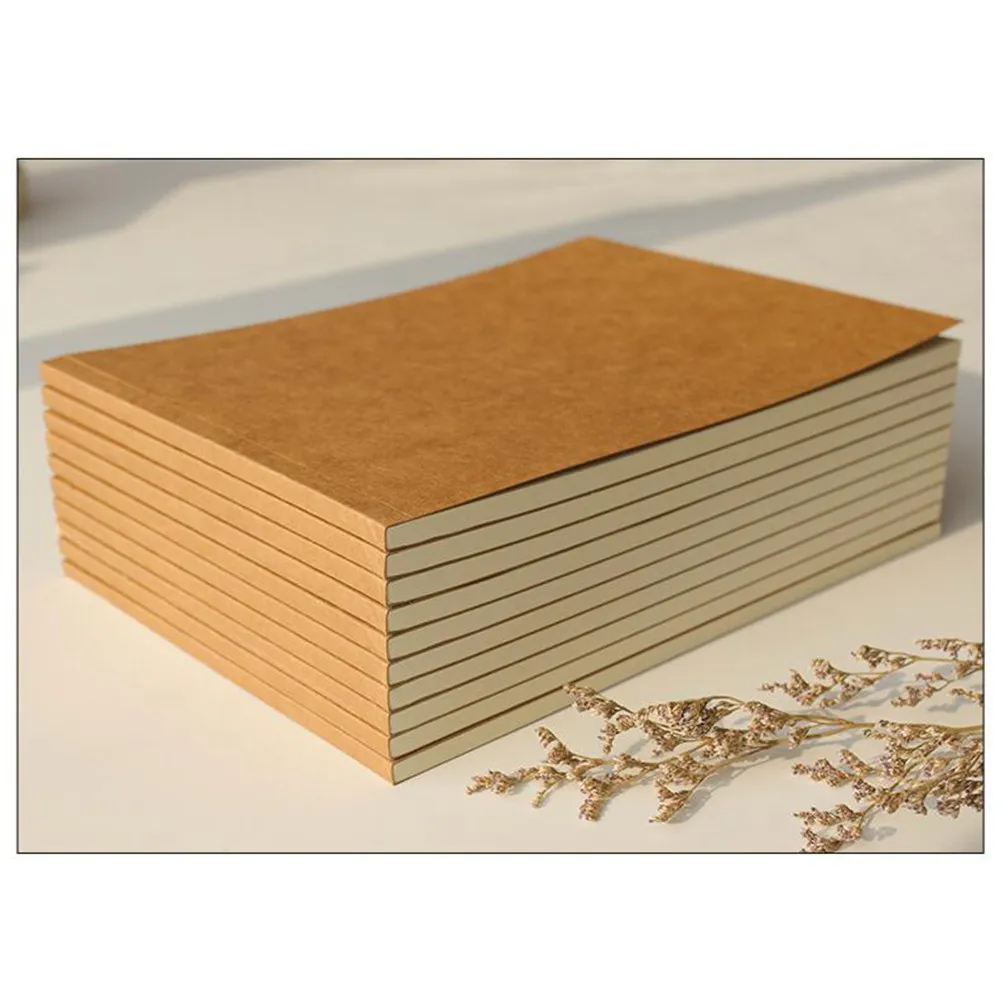 

Kraft Paper Notebook Retro Design Blank Inner Pages Diary Travel Journal Sketchbook Drawing Writing Pocketbook S Size School