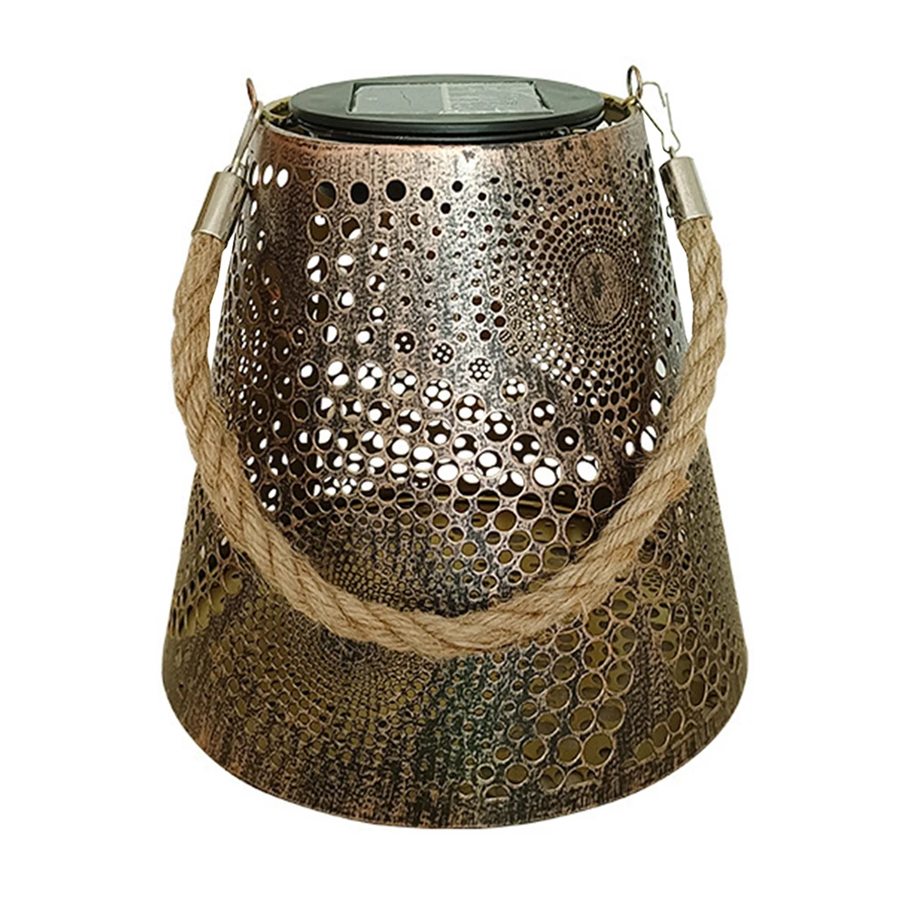 

Solar Lantern Solar Lights Iron Craft Hollow Pendant Outdoor Indoor Yard Garden Energy Saving Portable Hanging Design