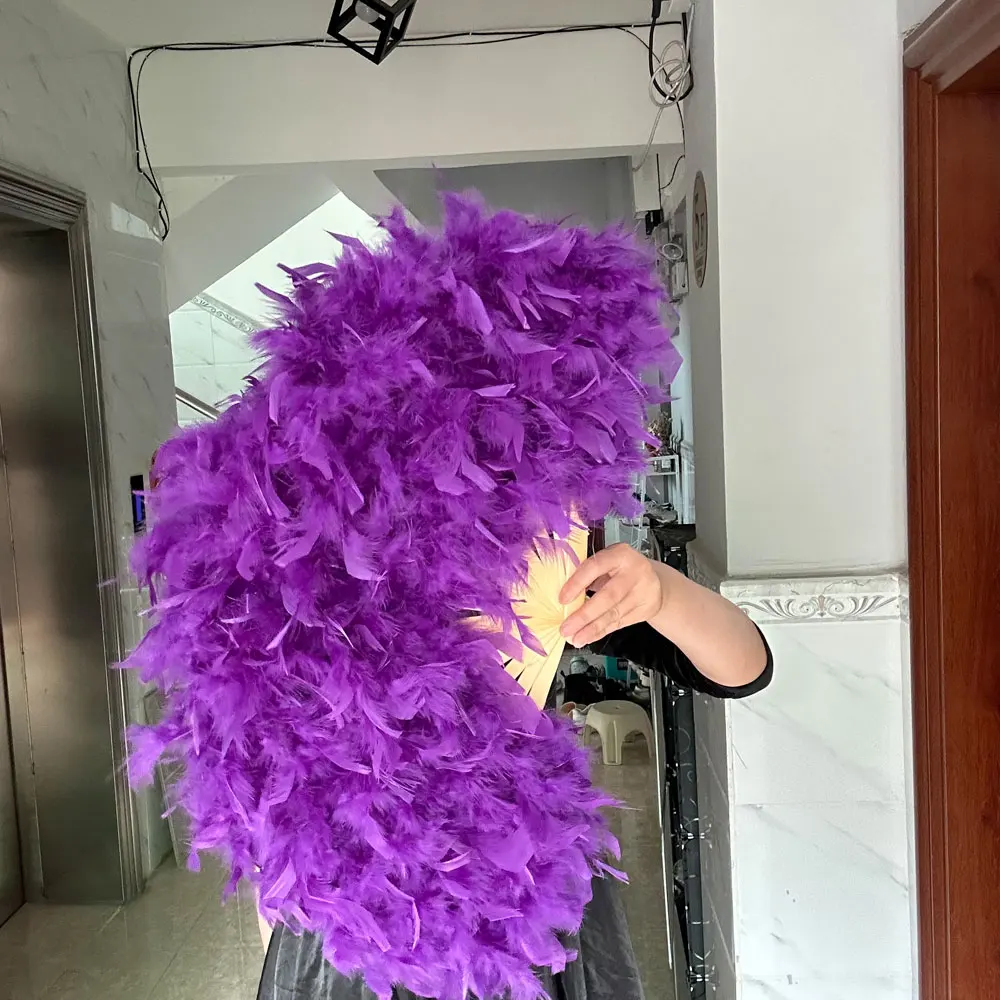 

Super Large Fluffy Feather Fan, Stage Performance, Dance , Photography Props, Lolita Feather Fold Fan, Wedding Party Decoration