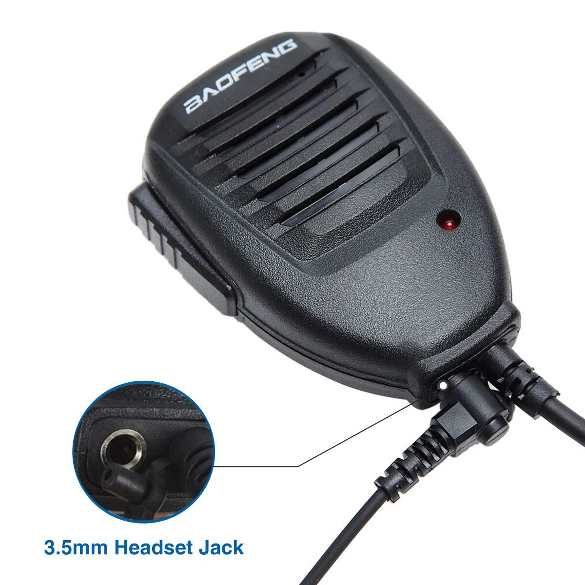 Baofeng Walkie Talkie Lautsprecher Mikrofon Wasserdicht Dual PTT Handheld Mikrofon Für UV5R UV-21 Pro Zwei Weg Radio QuanSheng UV-K6 UV-K5 – Detail 13