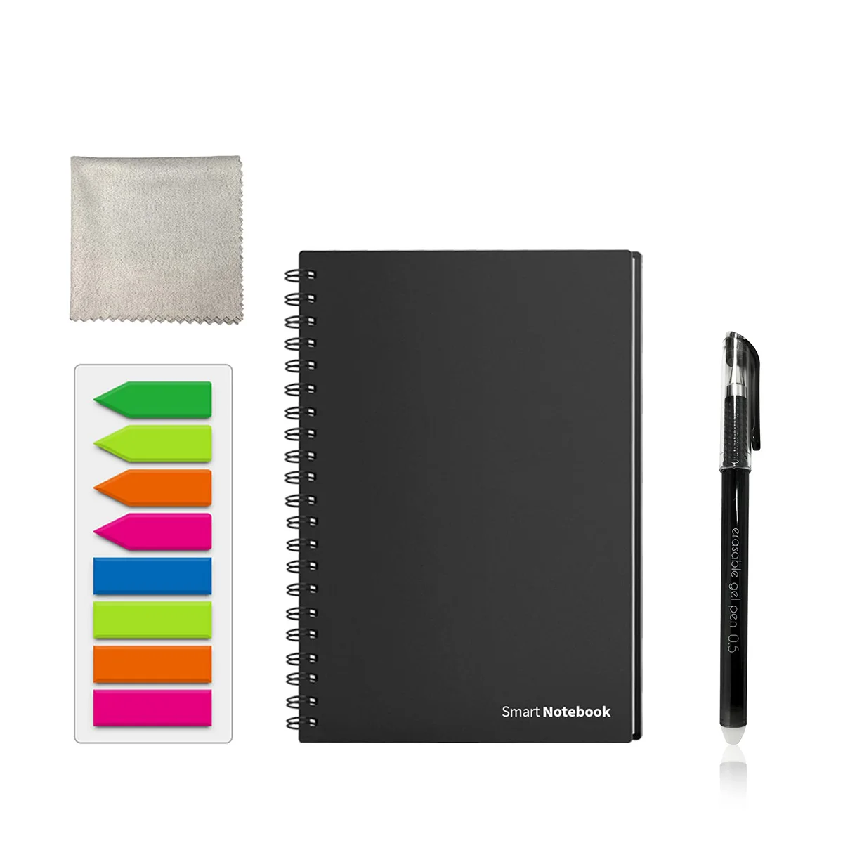 

A6 Reusable Smart Notebook Digital Notepad Lined Dotted with Erasable Pen and Wipe for Sketch Cloud Storage and Reuse Endlessly