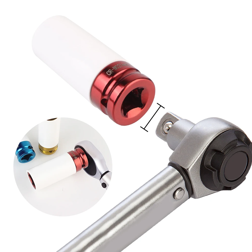Universal Drive Wheel Protector 3/5pcs Impact Socket Impact Sleeve Set Ultra Thin Extended Screw Sockets 1set Durable Sleeves