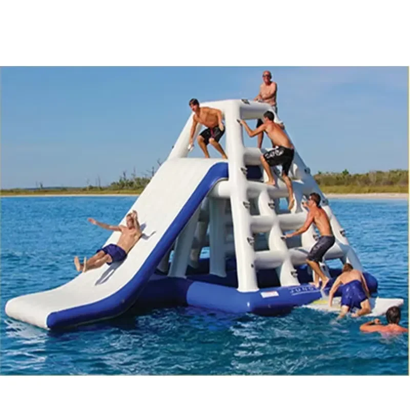 Giant Inflatable Water Slide 4x2x2m Commercial PVC Floating Lake Pool Toy Custom Logo Outdoor Summer Fun Equipment For Sale