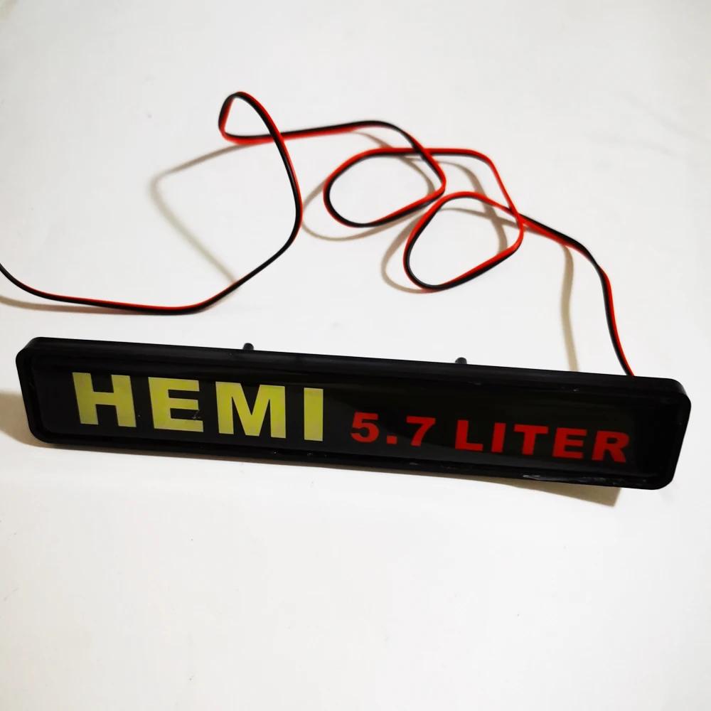 الأبيض LED HEMI 5.7 لتر شارة ضوء HEMI مصبغة ضوء LED صافي جو مصباح لكرايسلر سيارة التصميم كرايسلر مصباح شواء