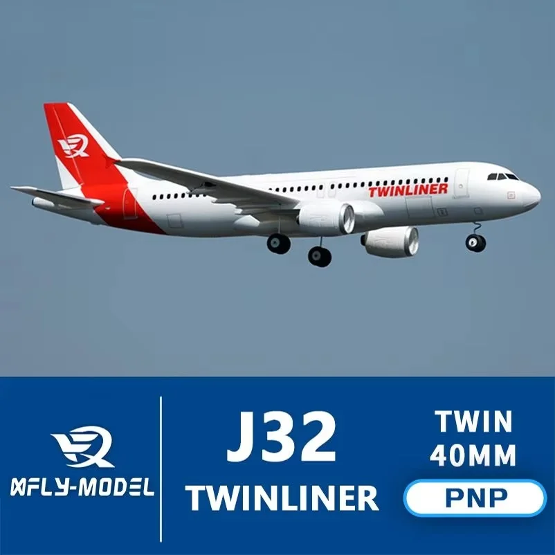 

Модель Xfly J32 Twinliner: Быстрый двухмоторный электрический самолет с 40-мм вентиляторами, 4S, PNP, имитационная модель для взрослых, подарок для любителей авиации.