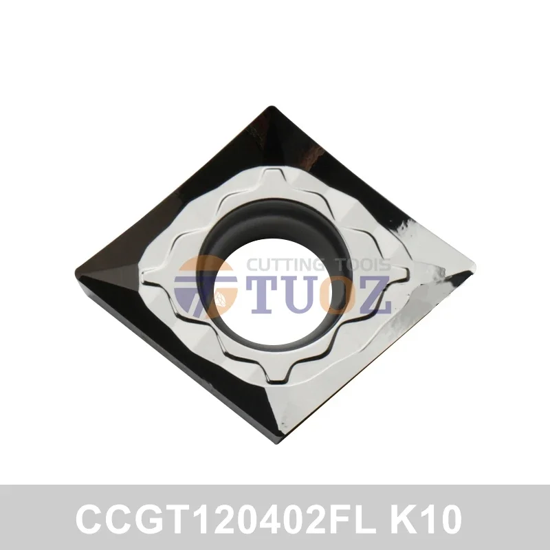 100% Original CCGT120402FL K10 R0.2 Carbide Insert CCGT 120402 FL CCGT1204 CNC Lathe Cutter Turning Tools