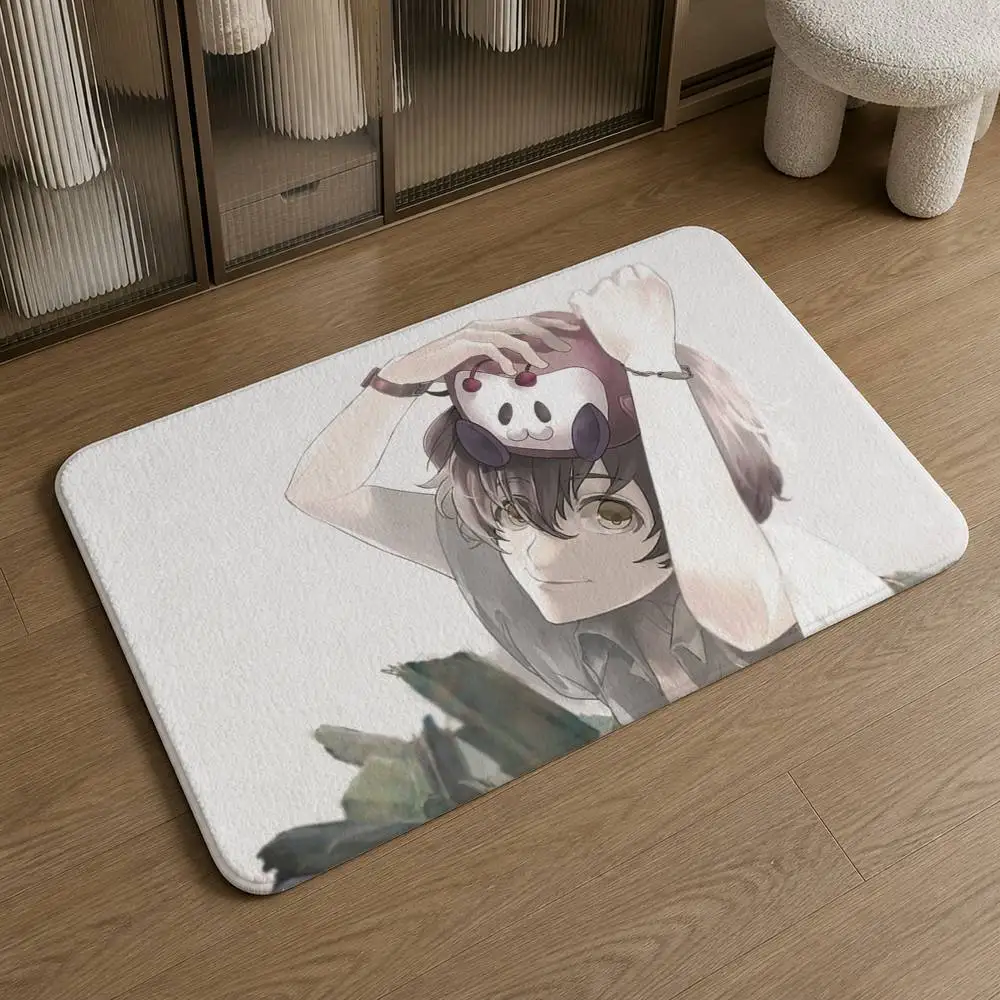 Terror in Resonance  Pattern Soft Washable Non-Slip Doormat for Indoor and Outdoor Home Decor