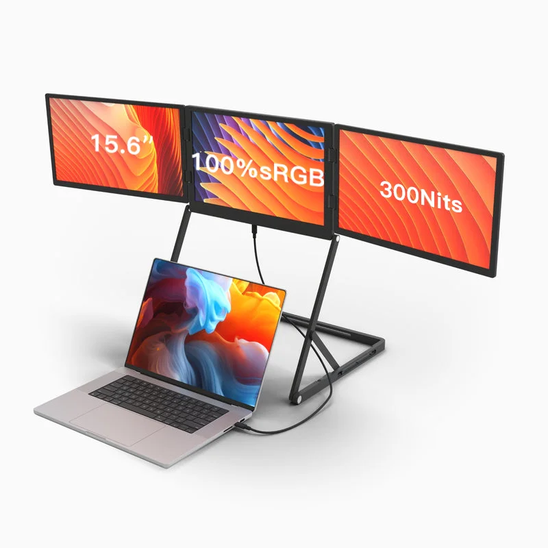 

15.6" IPS 1080p FHD Ultra-Slim Portable Gaming Laptop Monitor with Type-C Interface LED Backlit Built-in Speaker