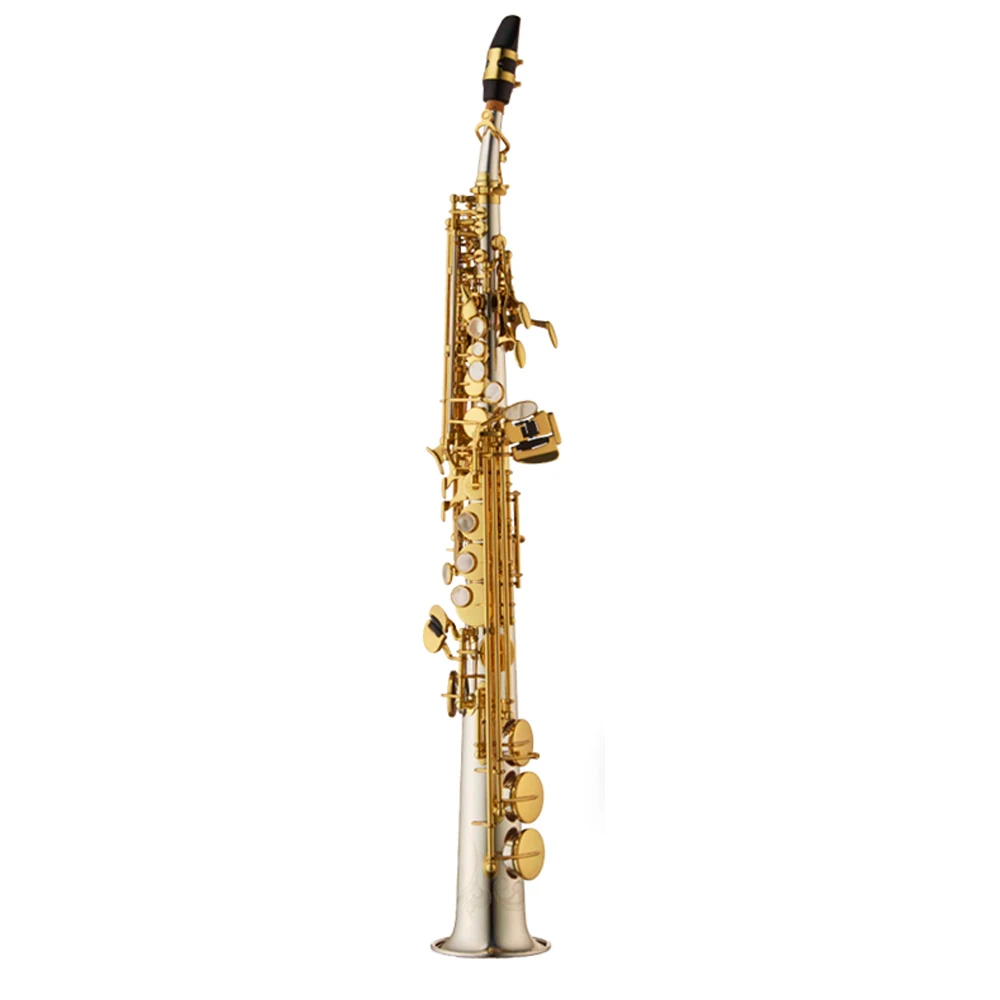 Japan WO37 one-to-one structure model Bb professional high-pitched saxophone white copper gold-plated B-tune SAX instrument