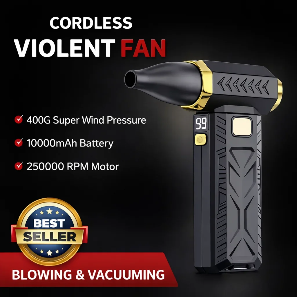 

Brushless Turbo Strong Wind Air Blower Vacuum 160000RPM 2in1 Blowing Suction Dust Cleaning Tool