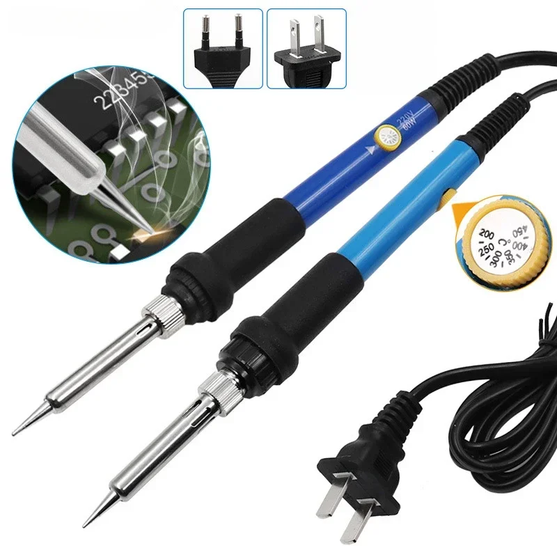 

Tips 110V New Repair Iron 220V Tools Temperature Pencil Station Welding Rework Electric Heat Adjustable 60W Soldering Solder