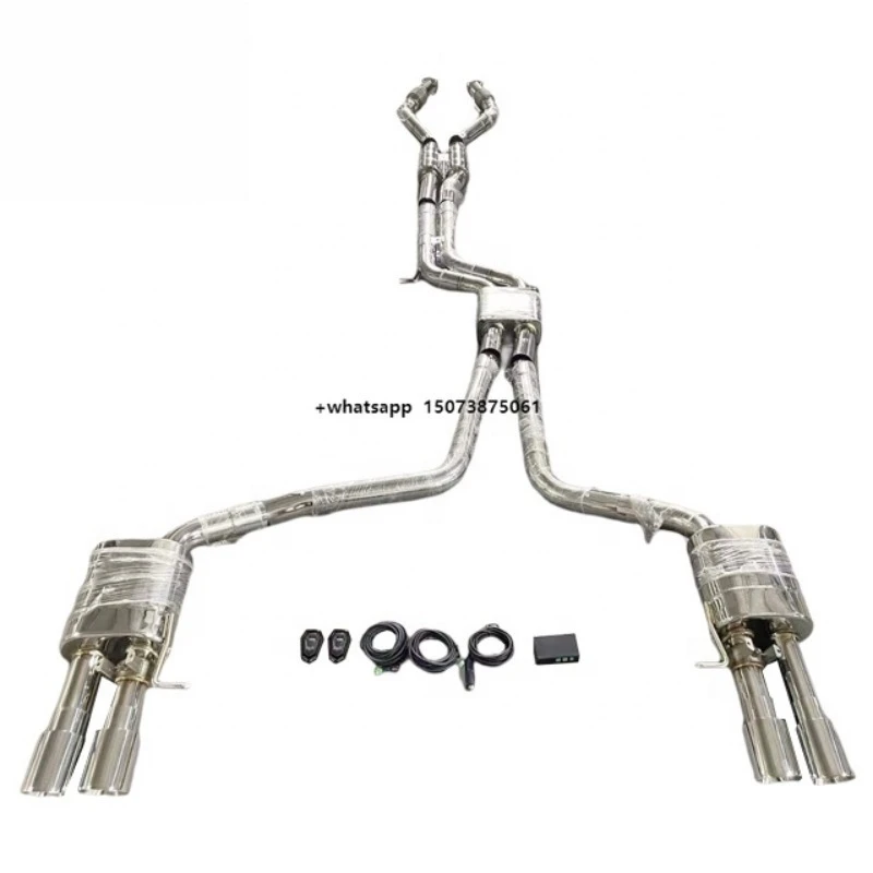 Wholesale Stainless Steel Exhaust System with Front Pipe Performance Catback for S4 S5 B9 3.0T Car Exhaust Pipes Muffler