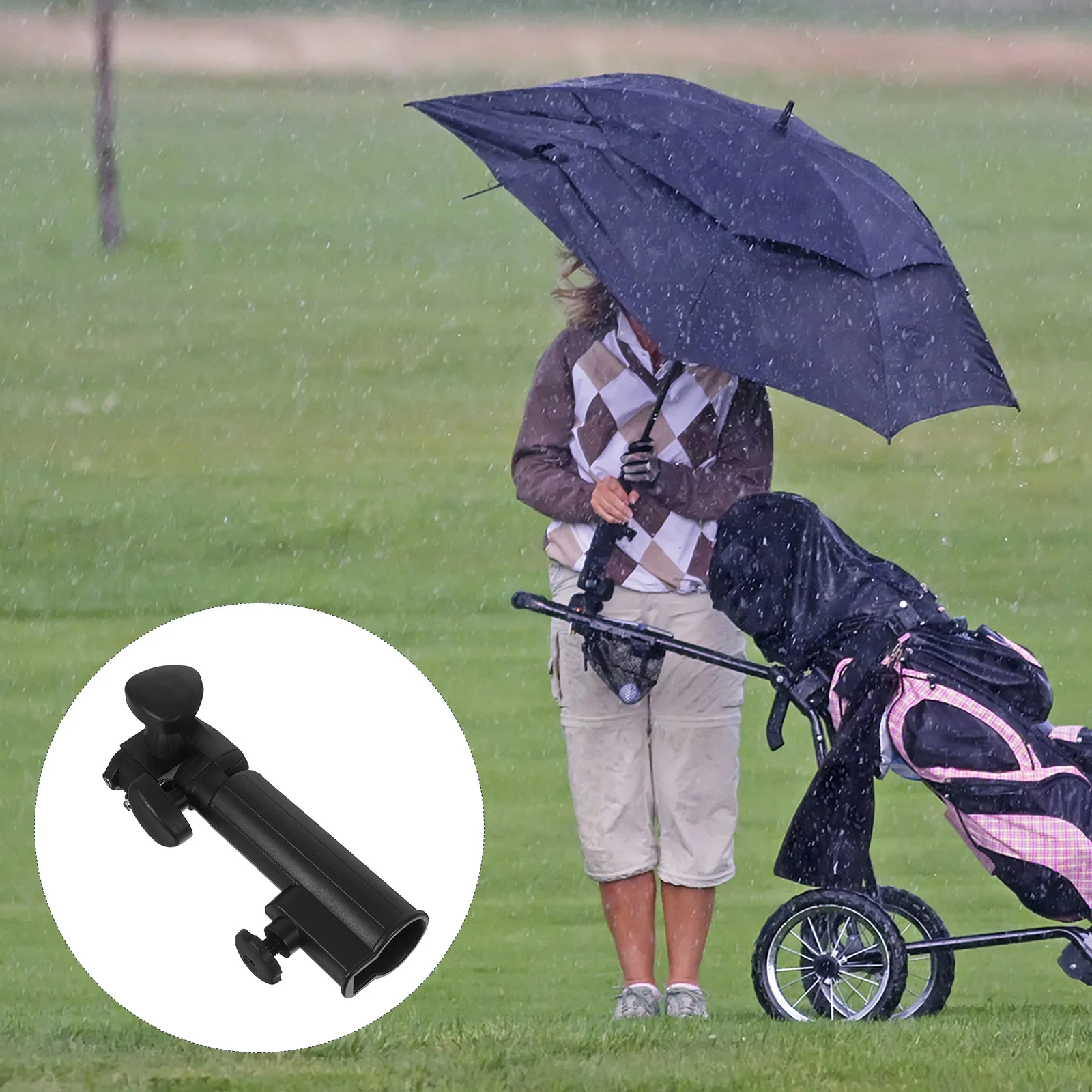 

Подставка для зонта от дождя для тележки, коляски, инвалидной коляски, велосипеда, регулируемый прочный пластиковый держатель, крепление для детской коляски на тележке