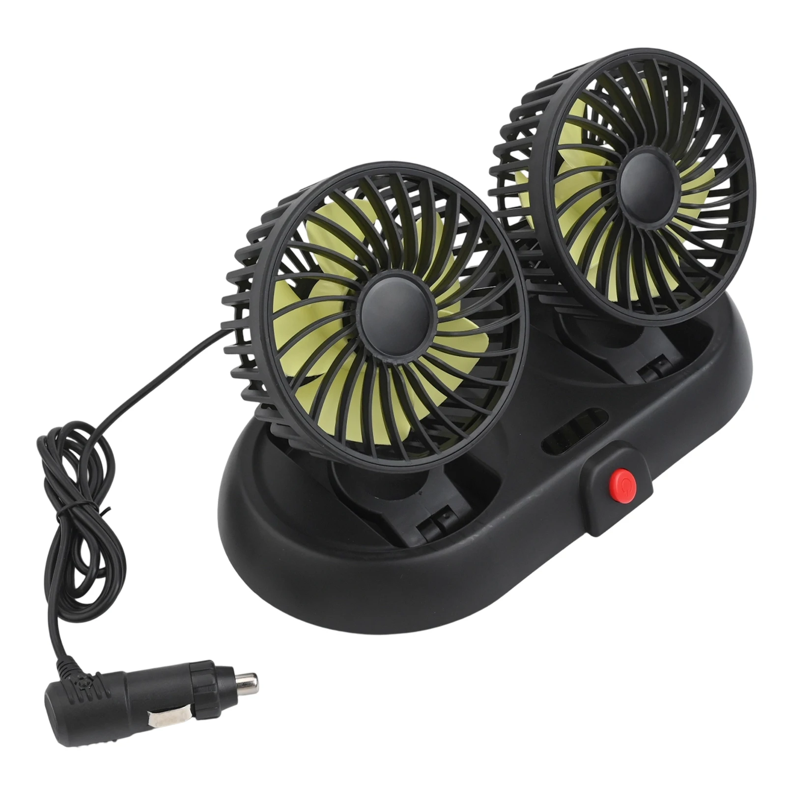 360 Degree Airflow Car Fan In-Car Use Lightweight And Easy To Install Multi-Directional Airflow Dual Speed Car Cooling Fan
