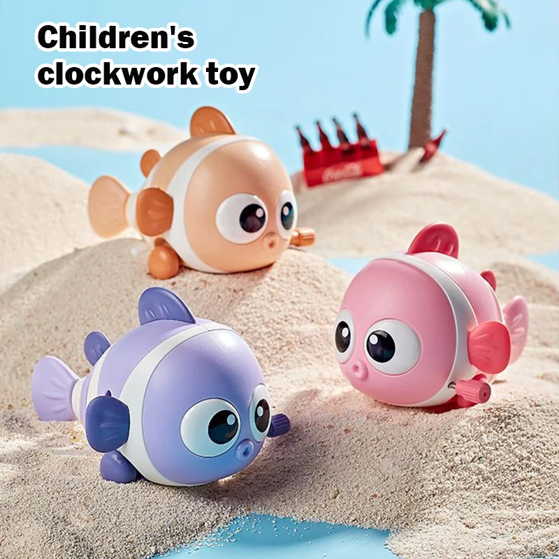 Kreskówka dla dzieci mechaniczne zabawki łańcuszek małe zwierzę ryba mysz królik żółw Retro puzle edukacja prezent dla dzieci