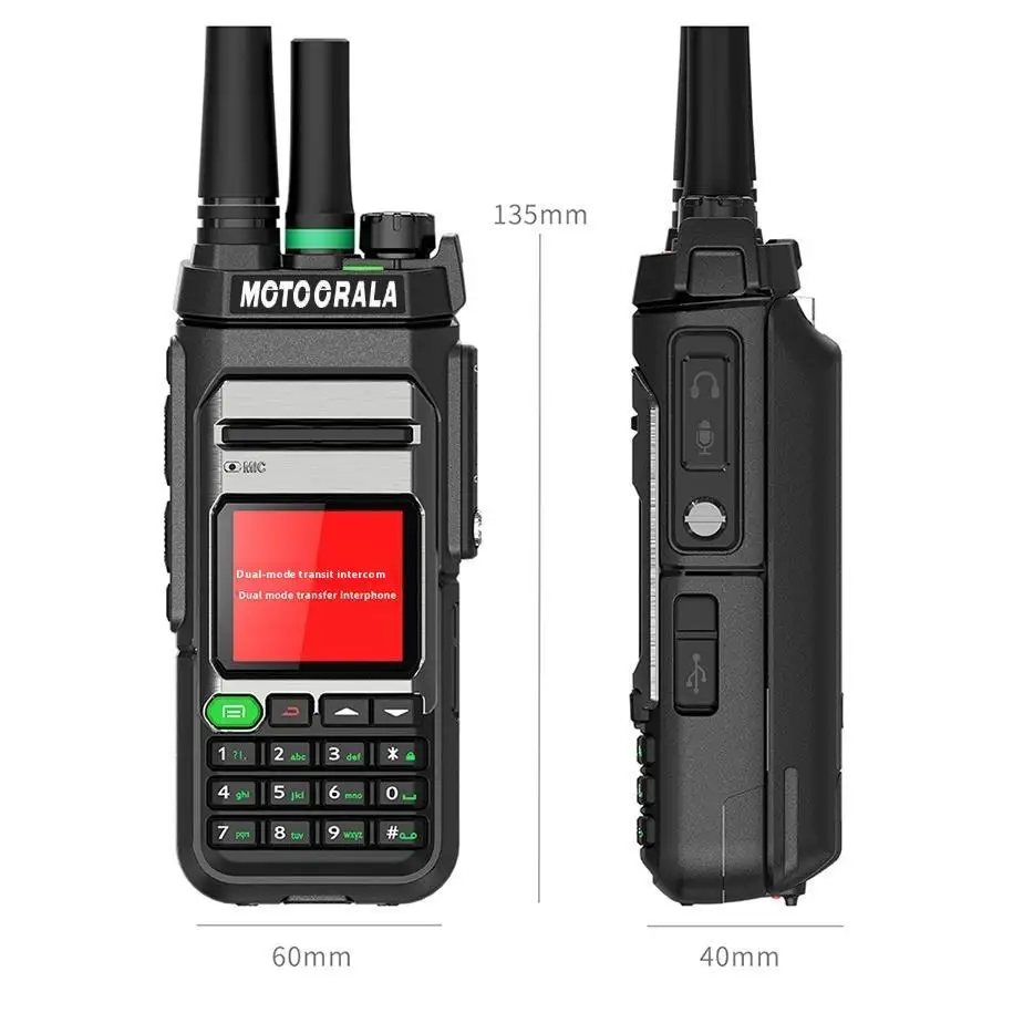 Dual Mode 4g Lte POC/Analog Walkie-Talkie Waterproof Global 5000km Logistics Firefighting Security Car Use FM Modulation