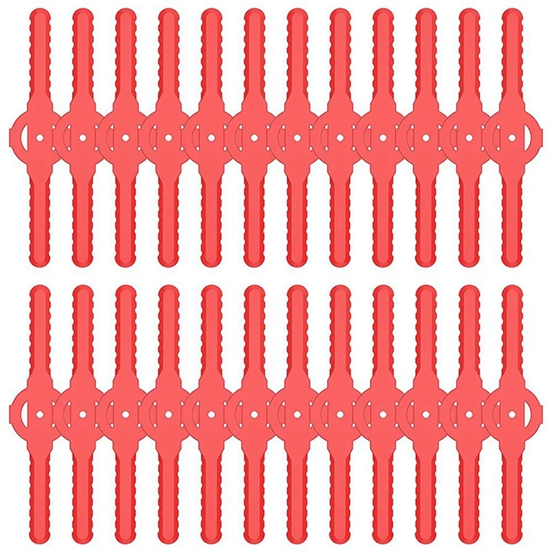 String Trimmer Head Blades Replace , 48 PC Plastic Cutter Blades Replacement For Cordless Grass Trimmer